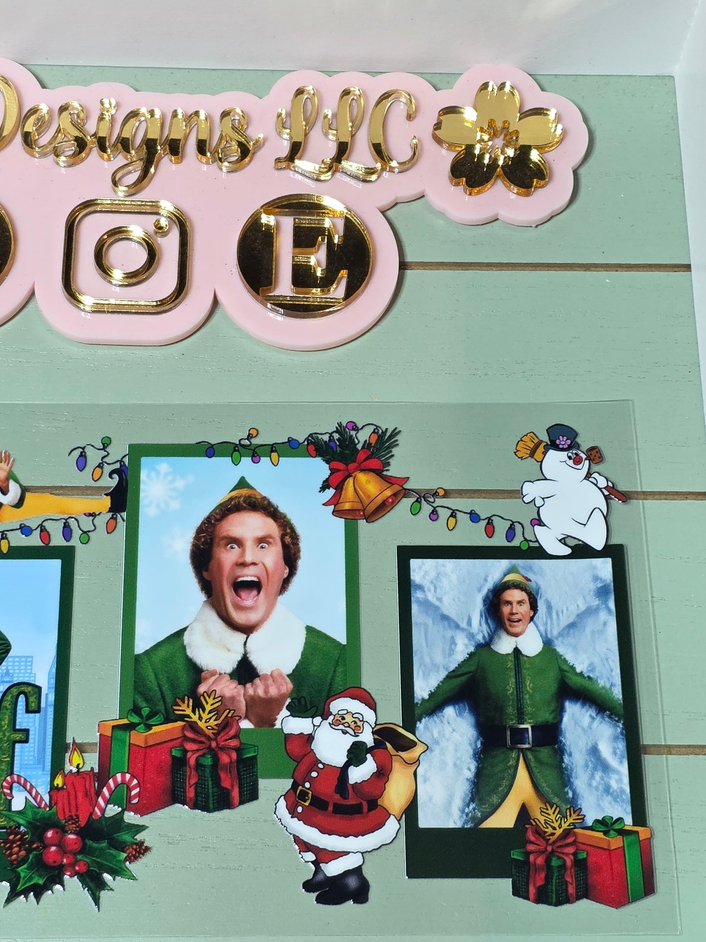 Elf Christmas uvdtf cup wrap sticker