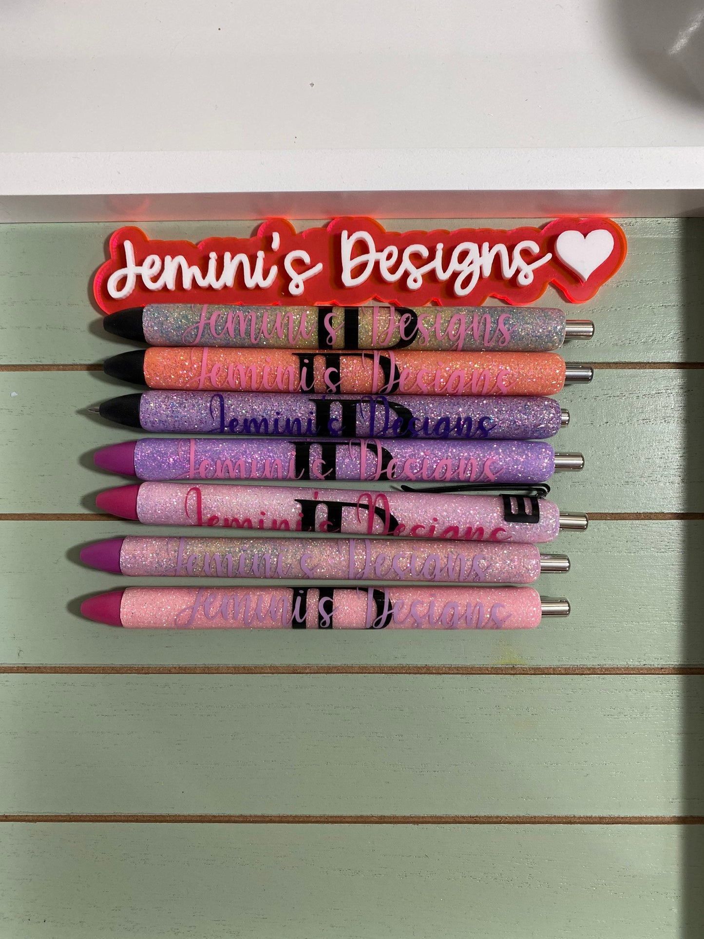 Custom glitter pens for business advertising/advertise your business with custom colors and names/ choose your colors and use for craft fair