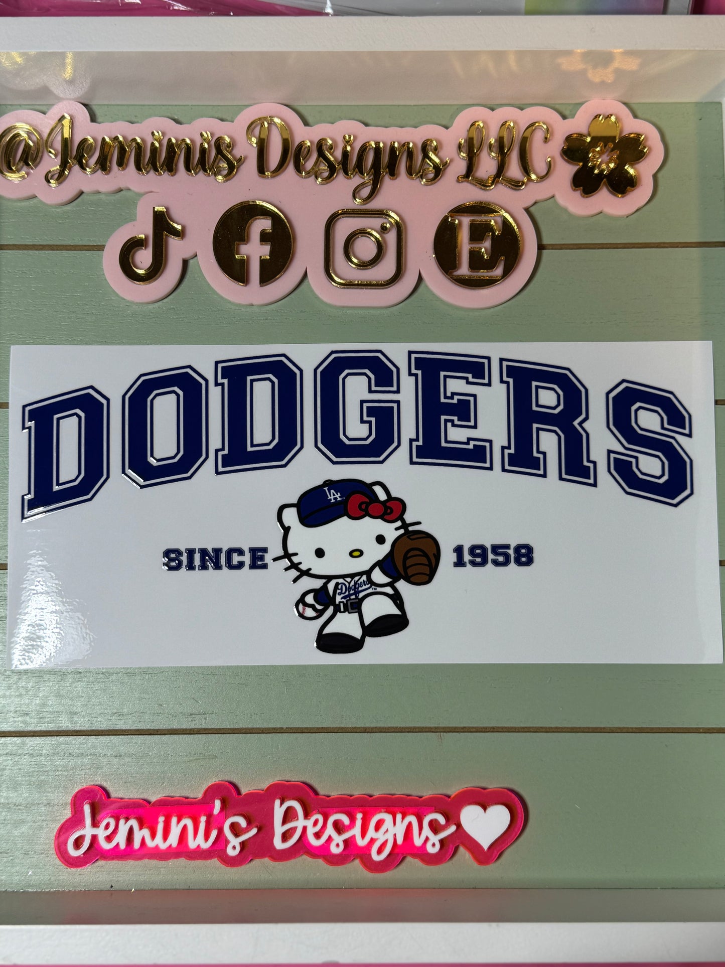 Baseball cat/ uvdtf cup wrap | Permanent decal | No heat needed | Waterproof