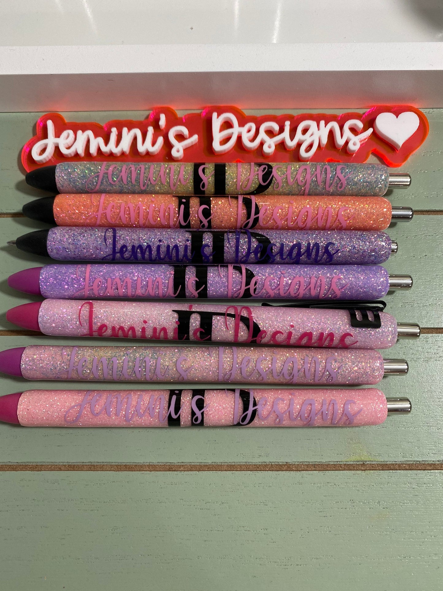 Custom glitter pens for business advertising/advertise your business with custom colors and names/ choose your colors and use for craft fair
