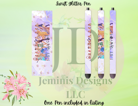 Swift concert glitter pen/ lavender tour outfits