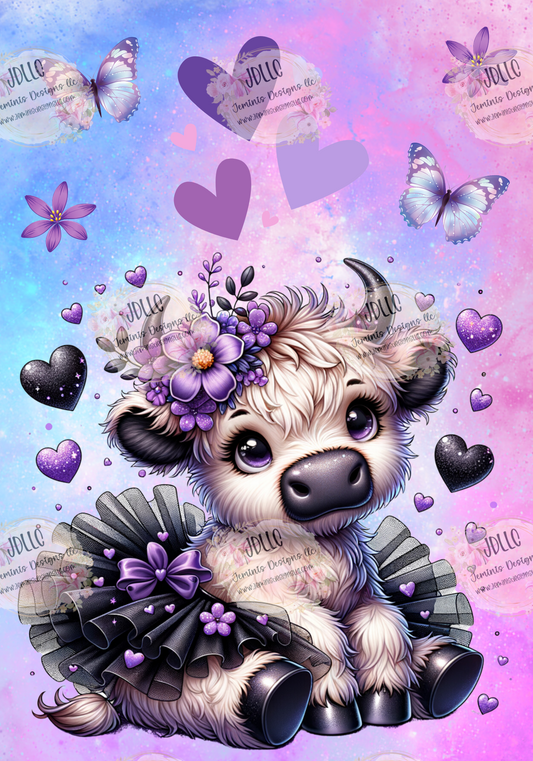 Composition Notebook Ballerina Cow 5 designs PNG File-Girl Composition notebook designs