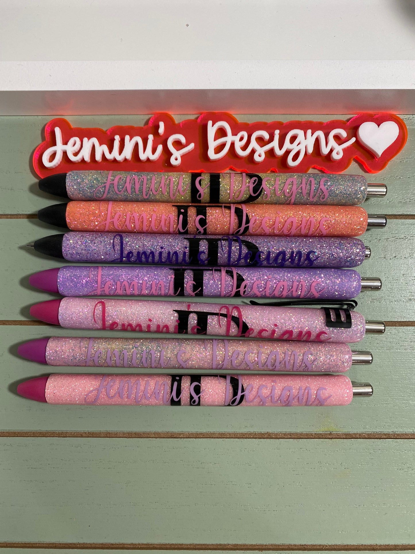 Custom glitter pens for business advertising/advertise your business with custom colors and names/ choose your colors and use for craft fair